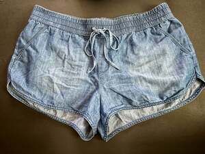 SO Heritage Denim Shorts Size XL Blue Drawstring Dolphin